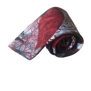 Vintage Pierre Balmain Couture 100% Woven Silk Necktie Multi Abstract 57x4"